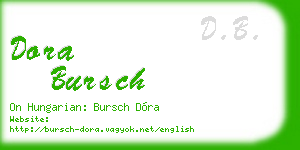 dora bursch business card